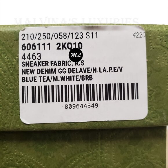 GUCCI MENS SNEAKERS TENNIS 1977 GG SUPREME BLUE DENIM SHOES sz 12.5 13 US - Picture 15 of 15
